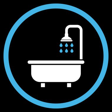 Duş banyo düz vektör simgesi
