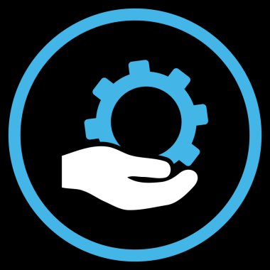 Hizmet düz vektör simgesi