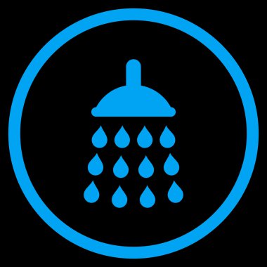 Duş düz vektör simgesi