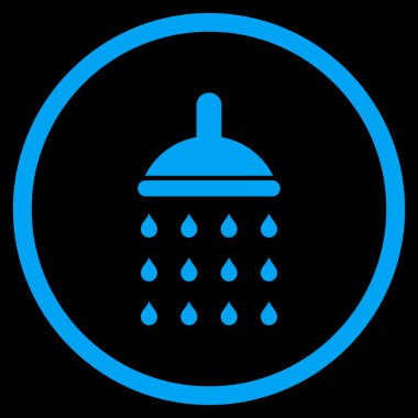 Duş düz vektör simgesi