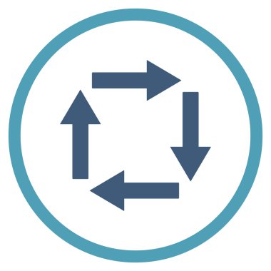 Dolaşım oklar düz vektör simgesi