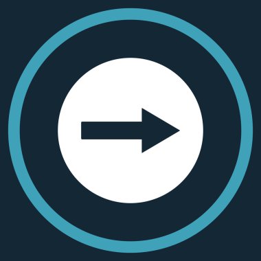 Sağ yuvarlak ok düz vektör simgesi