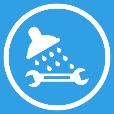 Duş sıhhi tesisat düz vektör simgesi