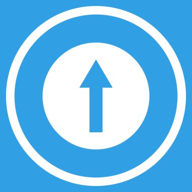 Yukarı yönlü ok düz vektör simgesi