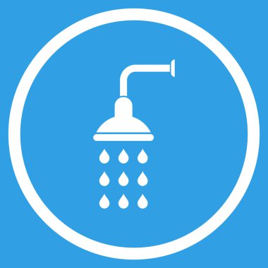 Duş düz vektör simgesi