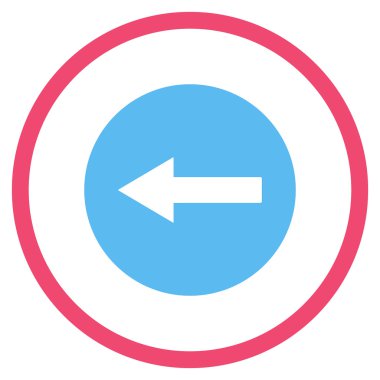 Sol yönlü ok düz vektör simgesi