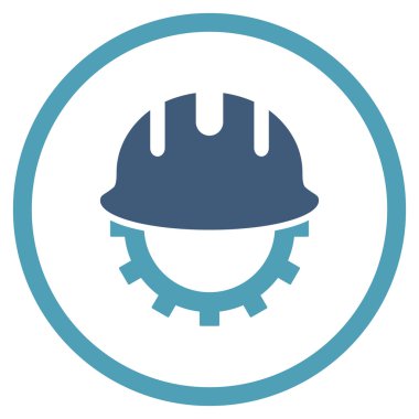 Geliştirme işçisi düz vektör simgesi