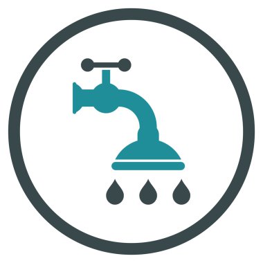 Duş musluk düz vektör simgesi