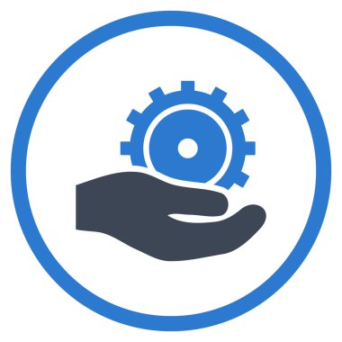 Geliştirme hizmet düz vektör simgesi