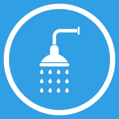 Duş düz vektör simgesi