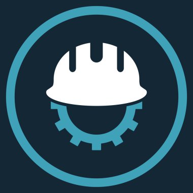 Geliştirme işçisi düz vektör simgesi