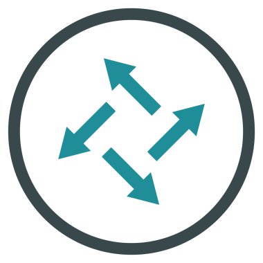 Santrifüj oklar düz vektör simgesi