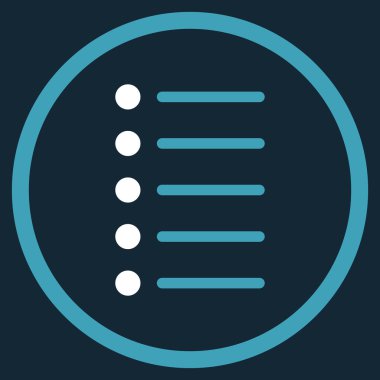 Öğeleri düz vektör simgesi