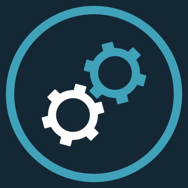 dişliler düz vektör simgesi