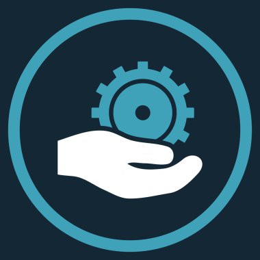 Geliştirme hizmet düz vektör simgesi