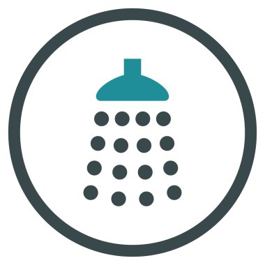 Duş düz vektör simgesi