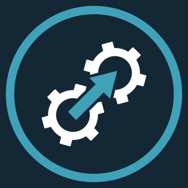 Dişli Tümleştirme düz vektör simgesi