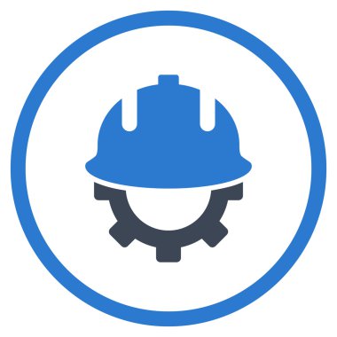 Geliştirme kask düz vektör simgesi