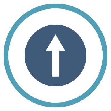 Yukarı yönlü ok düz vektör simgesi