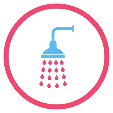 Duş düz vektör simgesi