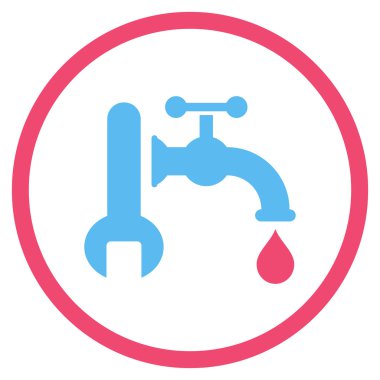 Sıhhi tesisat düz vektör simgesi