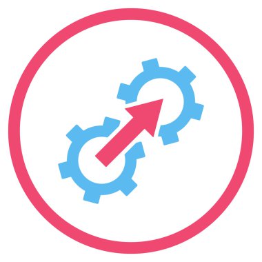 Dişli Tümleştirme düz vektör simgesi