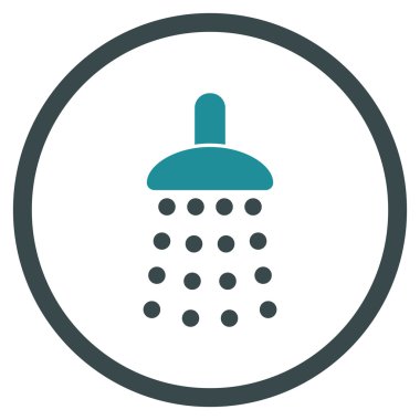 Duş düz vektör simgesi