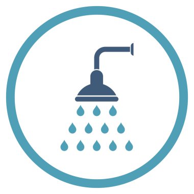 Duş düz vektör simgesi