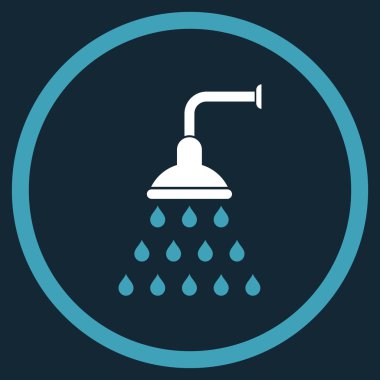 Duş düz vektör simgesi