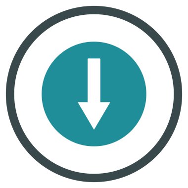 Yuvarlak ok düz vektör simgesi