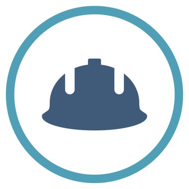 İnşaat kask düz vektör simgesi