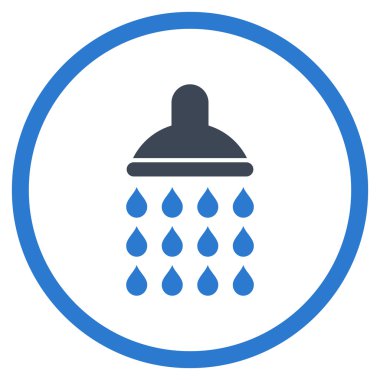 Duş düz vektör simgesi