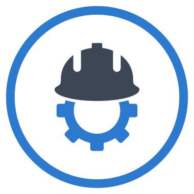 Geliştirme kask düz vektör simgesi