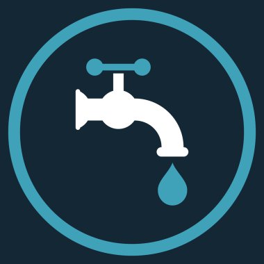 Su musluk düz vektör simgesi