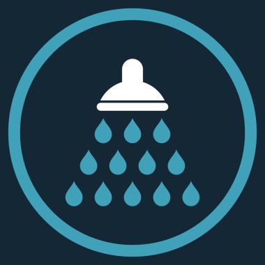 Duş düz vektör simgesi