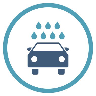 Araba duş düz vektör simgesi