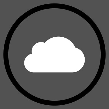 bulut düz vektör simgesi