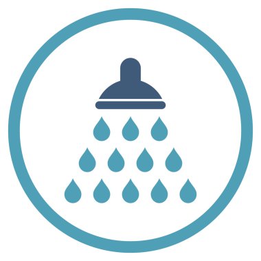 Duş düz vektör simgesi