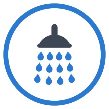 Duş düz vektör simgesi