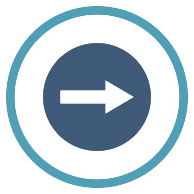 Sağ yuvarlak ok düz vektör simgesi