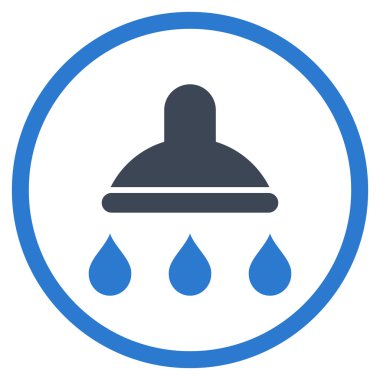 Duş düz vektör simgesi