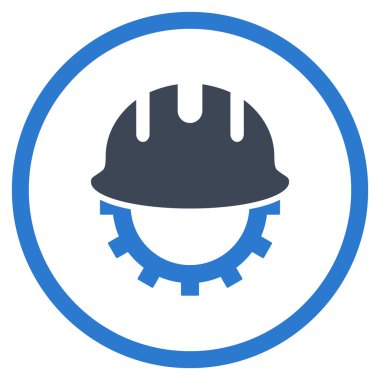 Geliştirme işçisi düz vektör simgesi