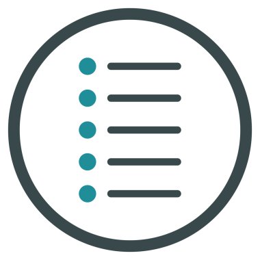 Öğeleri düz vektör simgesi