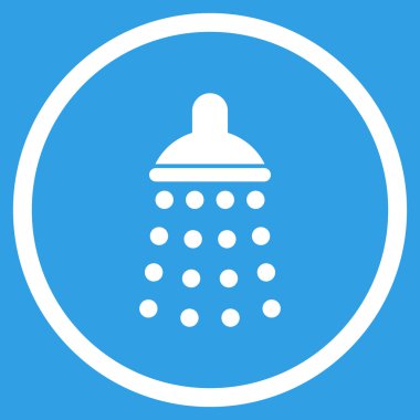 Duş düz vektör simgesi