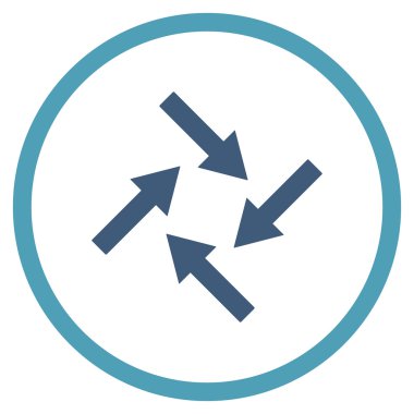 Merkezcil oklar düz vektör simgesi