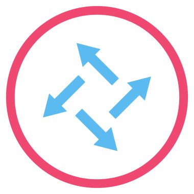 Santrifüj oklar düz vektör simgesi