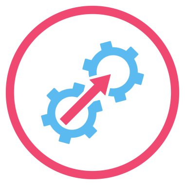 Dişli Tümleştirme düz vektör simgesi