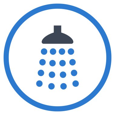 Duş düz vektör simgesi