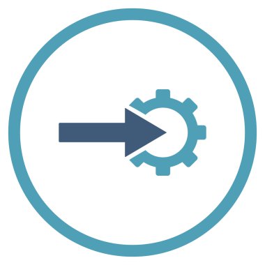 COG Tümleştirme düz vektör simgesi