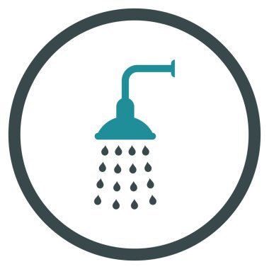 Duş düz vektör simgesi